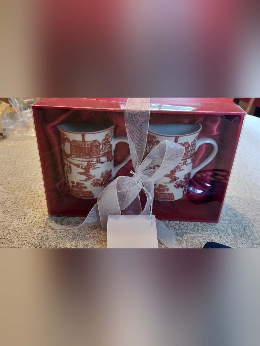 Colonial Williamsburg Ceramic Mugs Set Of 2 Pc